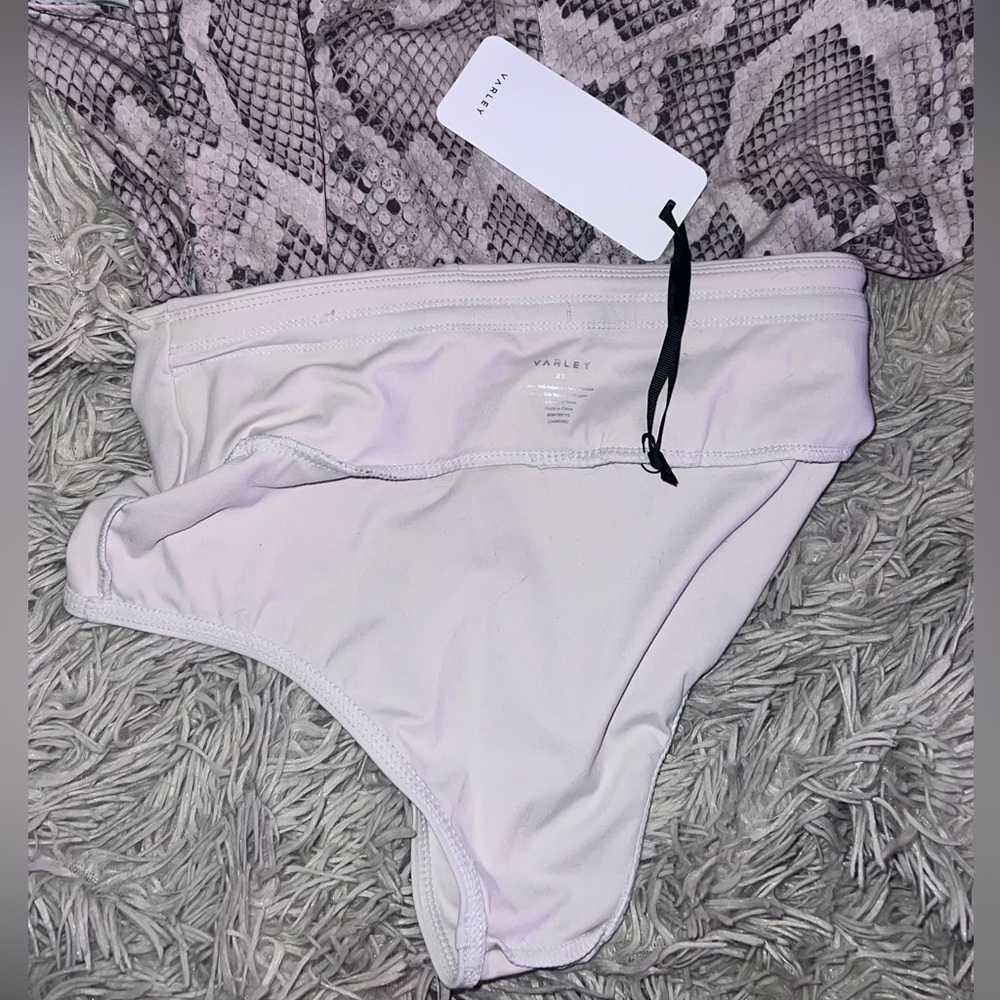 Varley High Waist Derby Alabaster Python Snake Pr… - image 4